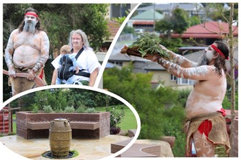 Smoking ceremony by Phil Butler and Bea Butler